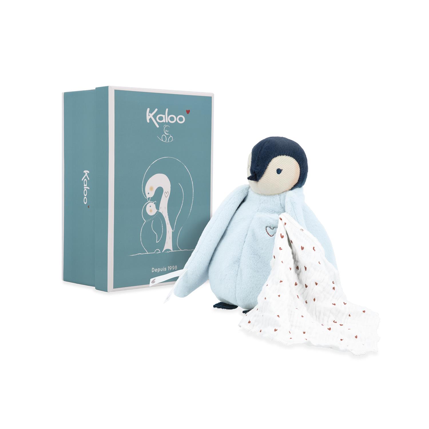 Kaloo - Peluche à bisous manchot BLEU Kaloo