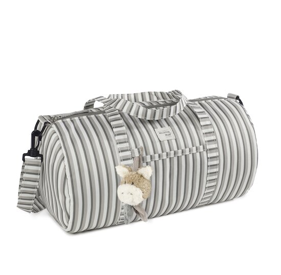 Walking Mum Sac week-end Botton Rayures Beige  Walking Mum Sac week-end Botton Rayures Beige
