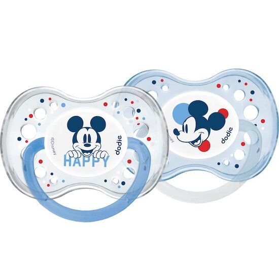 Dodie 2 sucettes anatomiques A65 Mickey  18 mois +