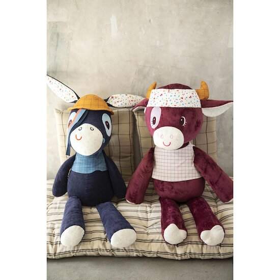 Lilliputiens IGNACE Grande peluche âne  