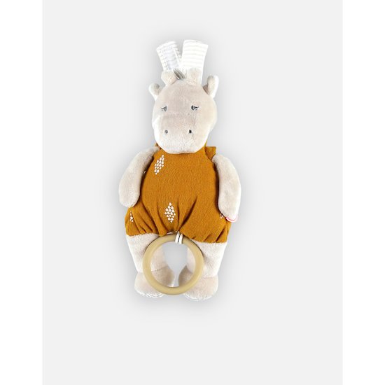 Noukie's Mini Peluche musicale Girafe Tiga Tiga & Stegi Beige 