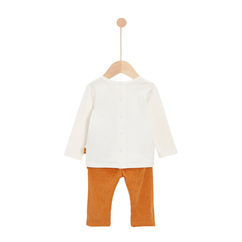 P’tit bisou - Pantalon et Haut Cœur de pain d'épice BLANC P’tit bisou