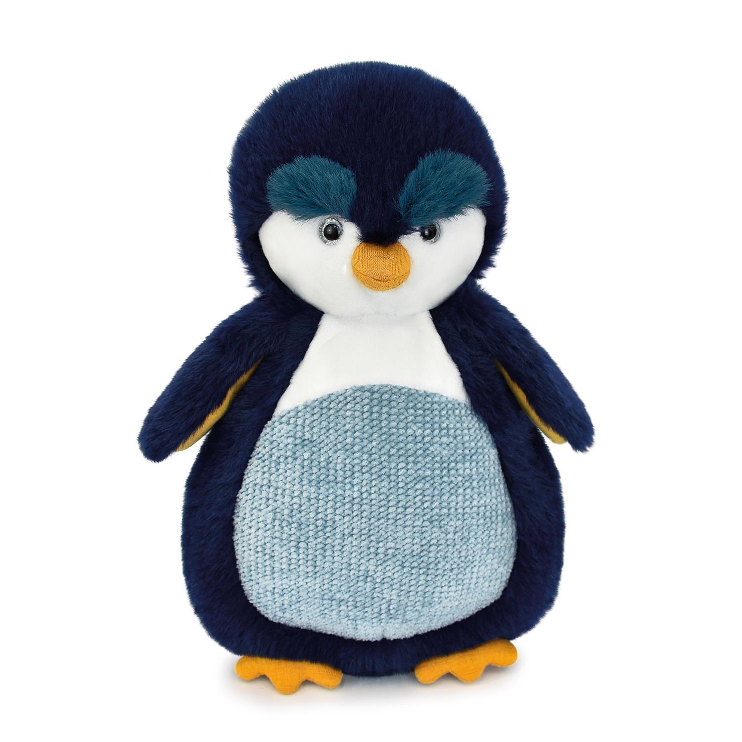 Doudou & Compagnie - Peluche trésors marins Pingouin BLEU Doudou & Compagnie