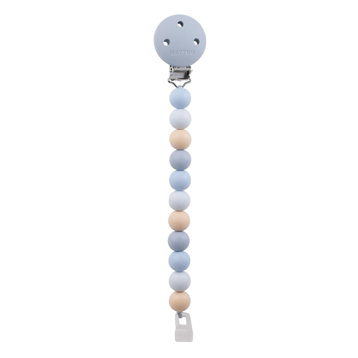 Attache tétine silicone GRIS Nattou