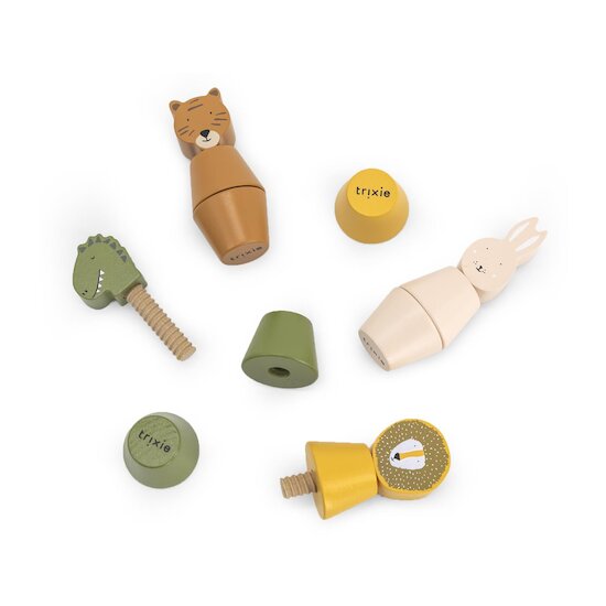 Trixie Animaux à vis en bois Multicolore  Trixie Animaux à vis en bois Multicolore