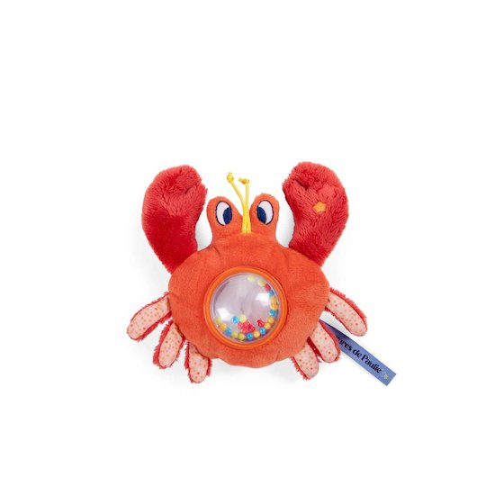 Moulin Roty Hochet billes crabe Les aventures de Paulie Rouge 14 cm