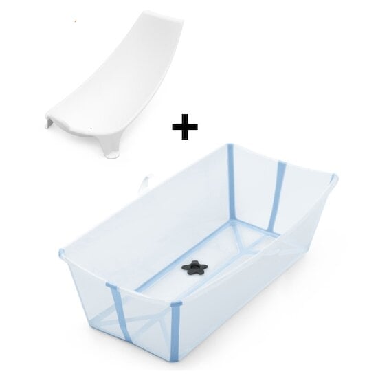 Stokke Pack Flexi Bath X-Large baignoire avec support Transparent Bleu Ocean 
