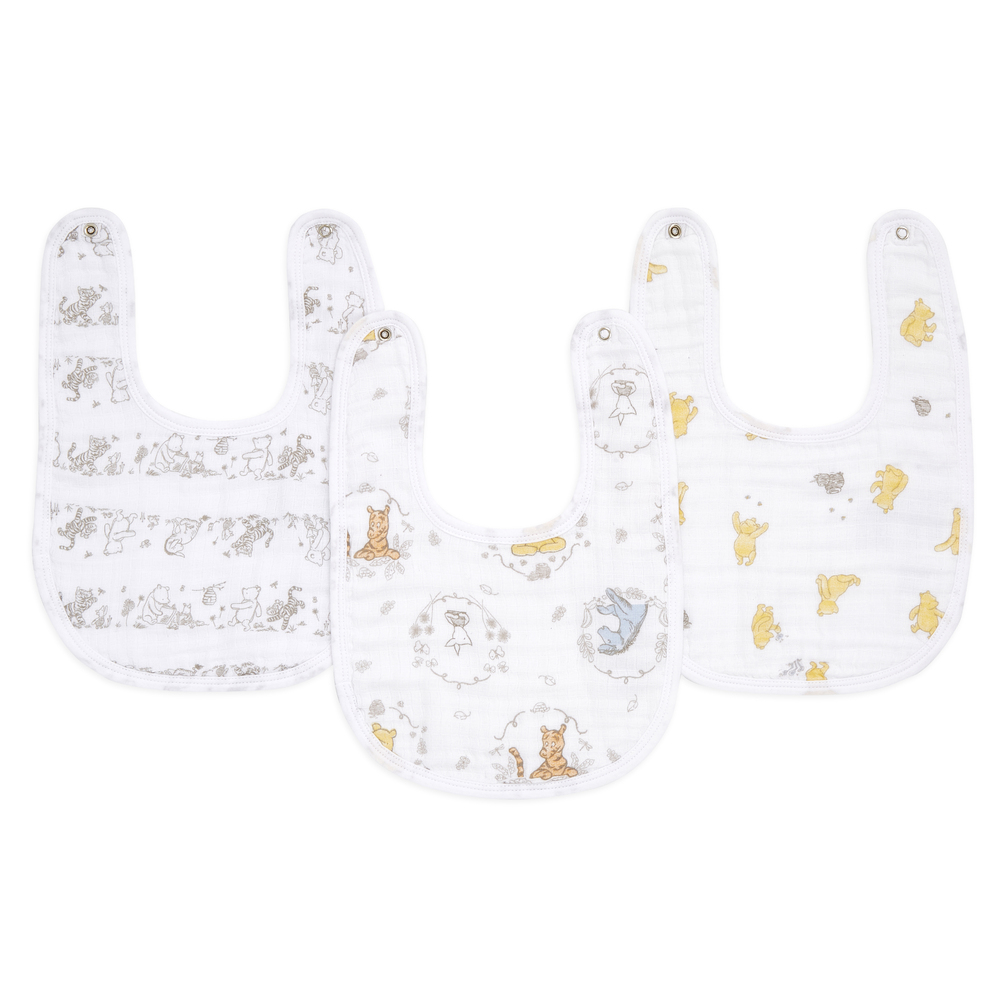 3 bavoirs en mousseline de coton Essentials JAUNE Aden et Anais