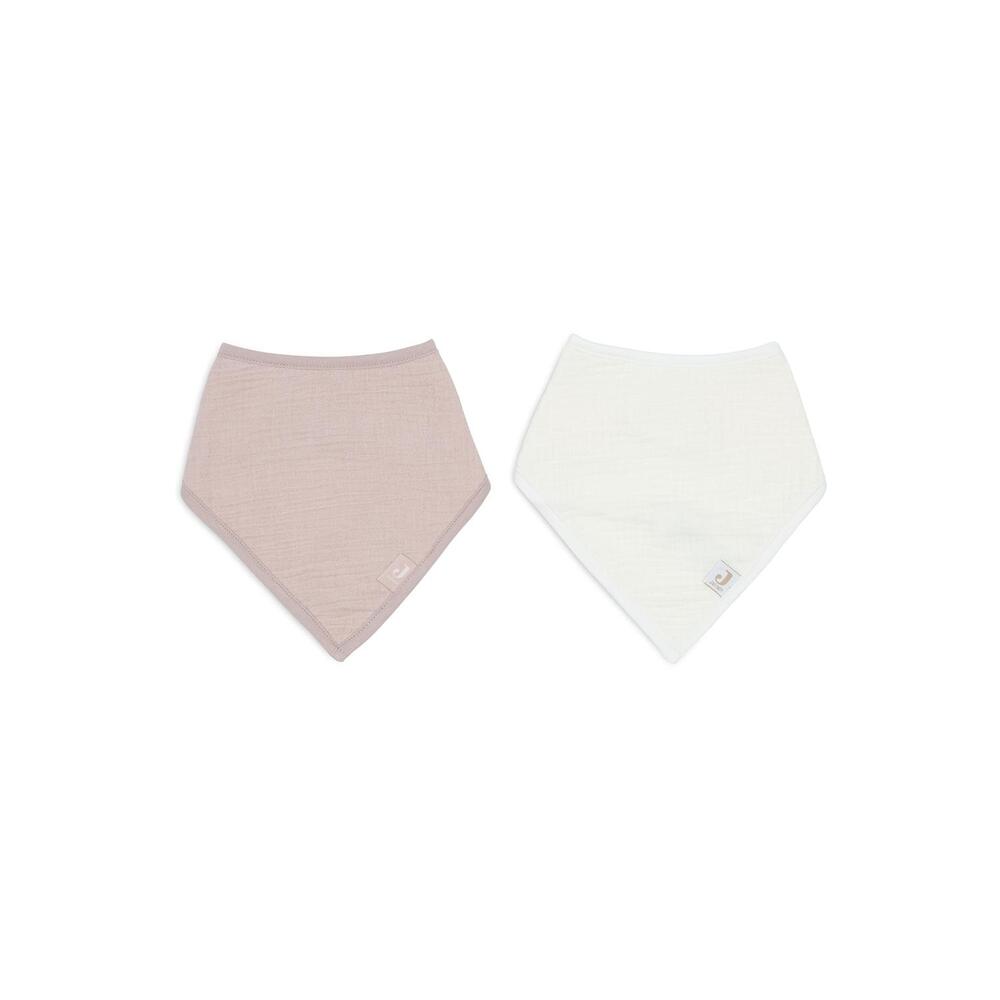 Lot de 2 Bavoirs Bandana Gaze de Coton ROSE Jollein
