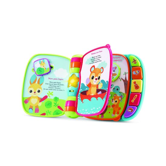 Vtech Baby Super livre enchanté des baby loulous bleu 