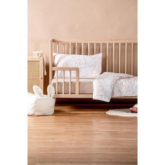 Kadolis Drap housse Coton Bio pour Lit bébé Yukari Douceur Peach 