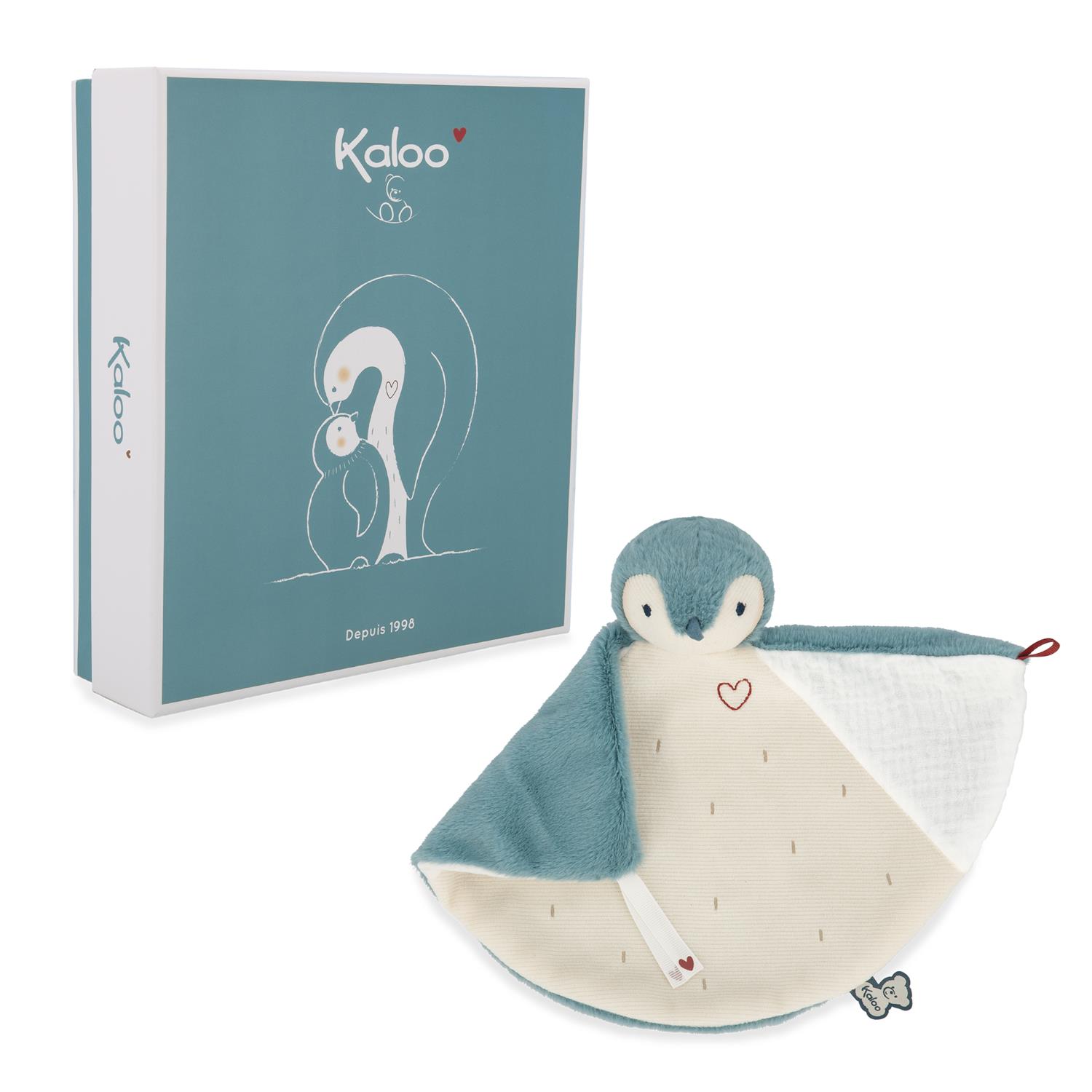 Kaloo - Doudou manchot VERT Kaloo