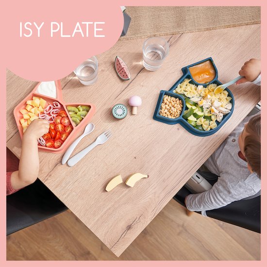 Babymoov Assiette Isy en silicone Bleu  Babymoov Assiette Isy en silicone Bleu