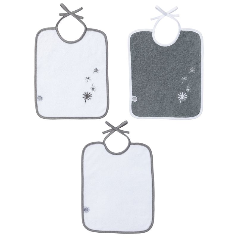 Lot de 3 bavoirs naissance MULTICOLORE Little Band