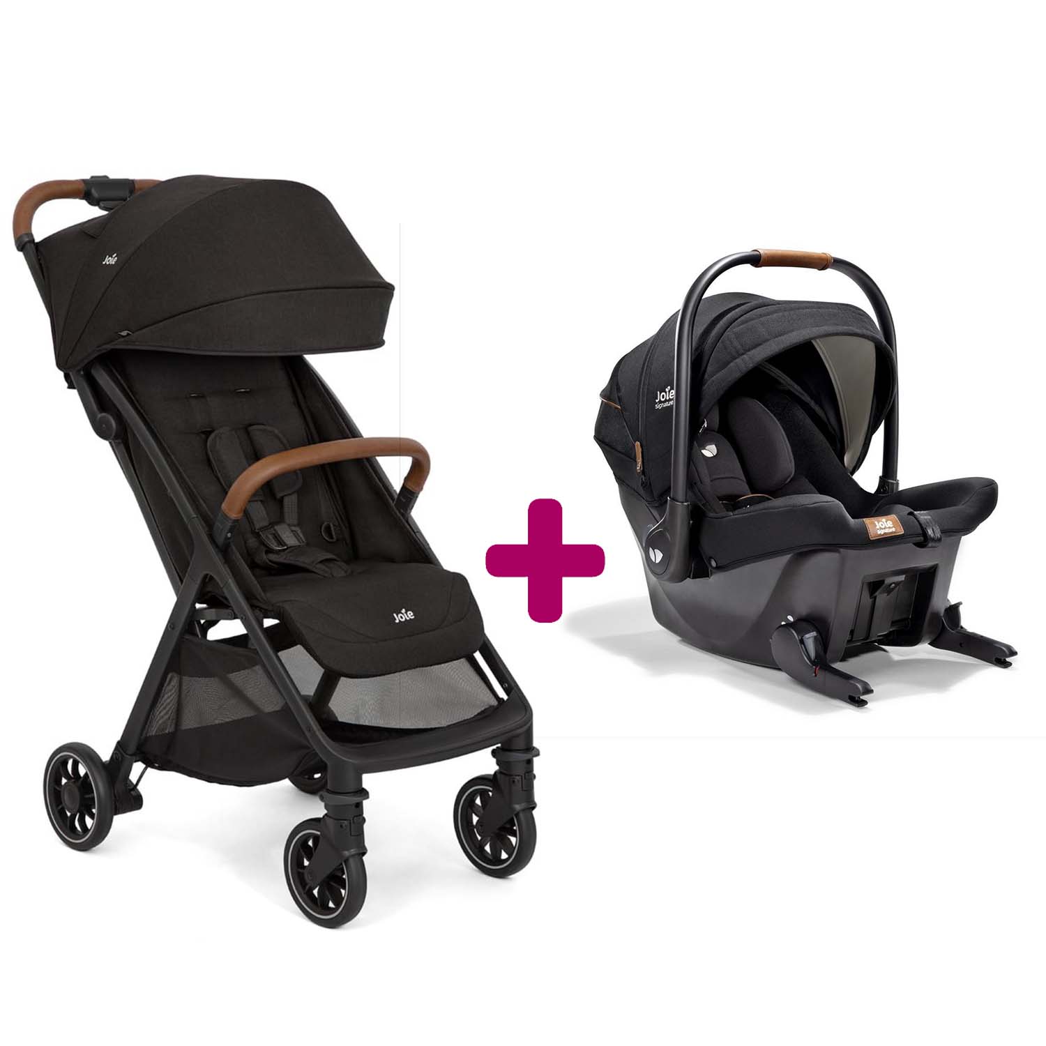 Joie - Pack Poussette duo Poussette Pact Pro Shale + coque Sprint Eclipse  Joie