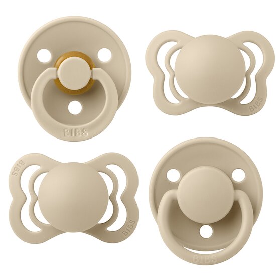 BIBS Tétines Coffret Découverte 4 Pack Vanilla/Vanilla 0-6 mois