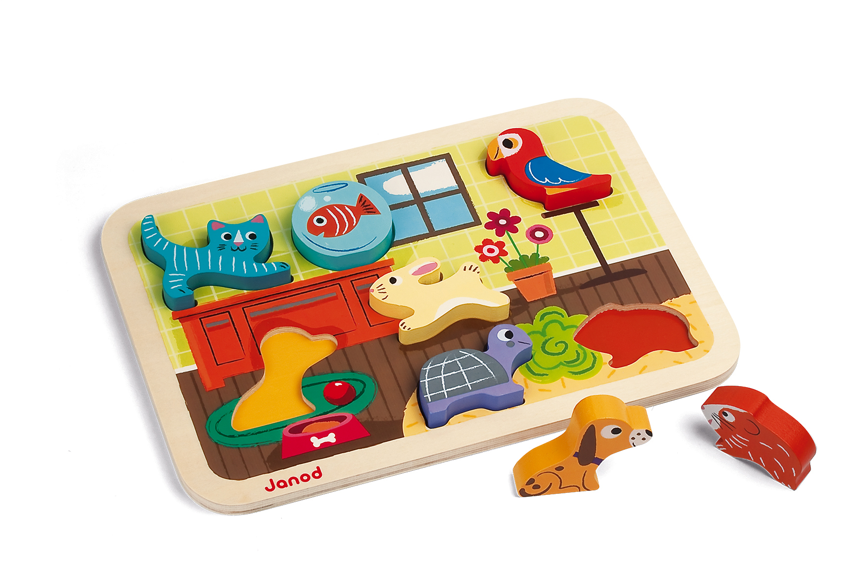 Janod - Puzzle Animaux Chunky MULTICOLORE Janod