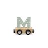 Lettre train en bois Lettre M