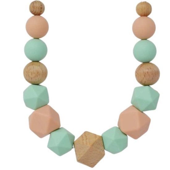 Irréversible Bijoux Collier bijou de dentition et de portage Vert Et Rose 