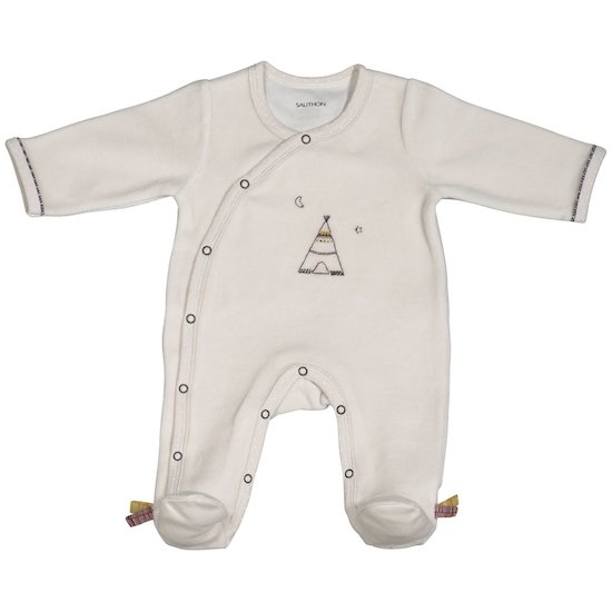 Sauthon Pyjama velours Timouki Beige 1 mois