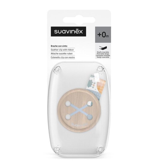 Suavinex Attache-sucette ruban Dreams Bleu   Suavinex Attache-sucette ruban Dreams Bleu