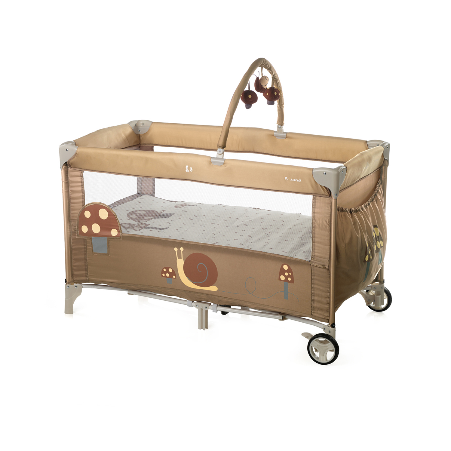 Lit pliant 2 niveaux avec arche BEIGE Jané