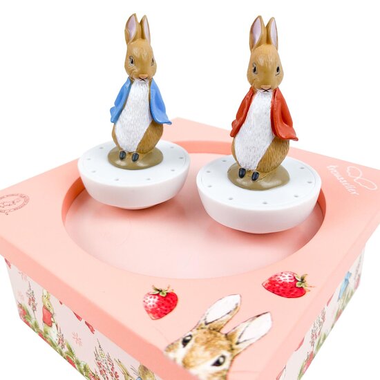 Trousselier Boîte à musique Cube Peter Rabbit© Fraises ROSE 