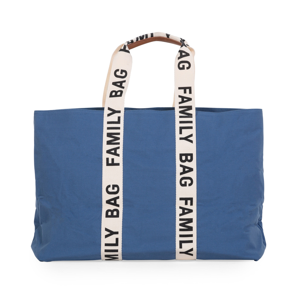 Sac à langer Family Bag signature canvas BLEU Childhome