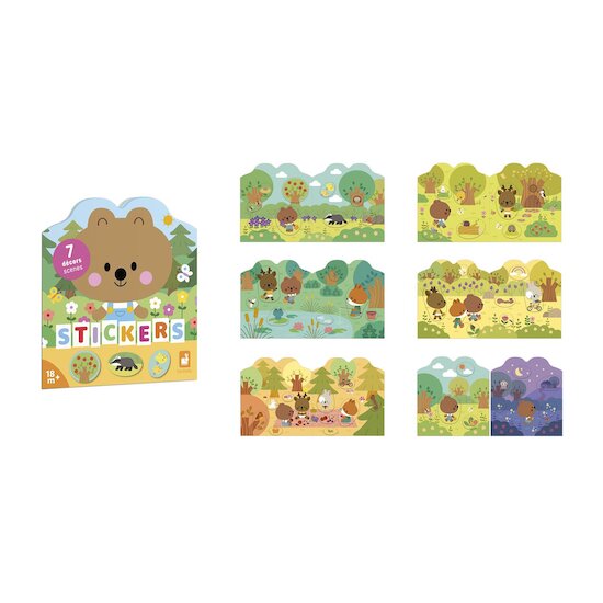 Janod Cahier de Stickers La Foret Multicolore  Janod Cahier de Stickers La Foret Multicolore
