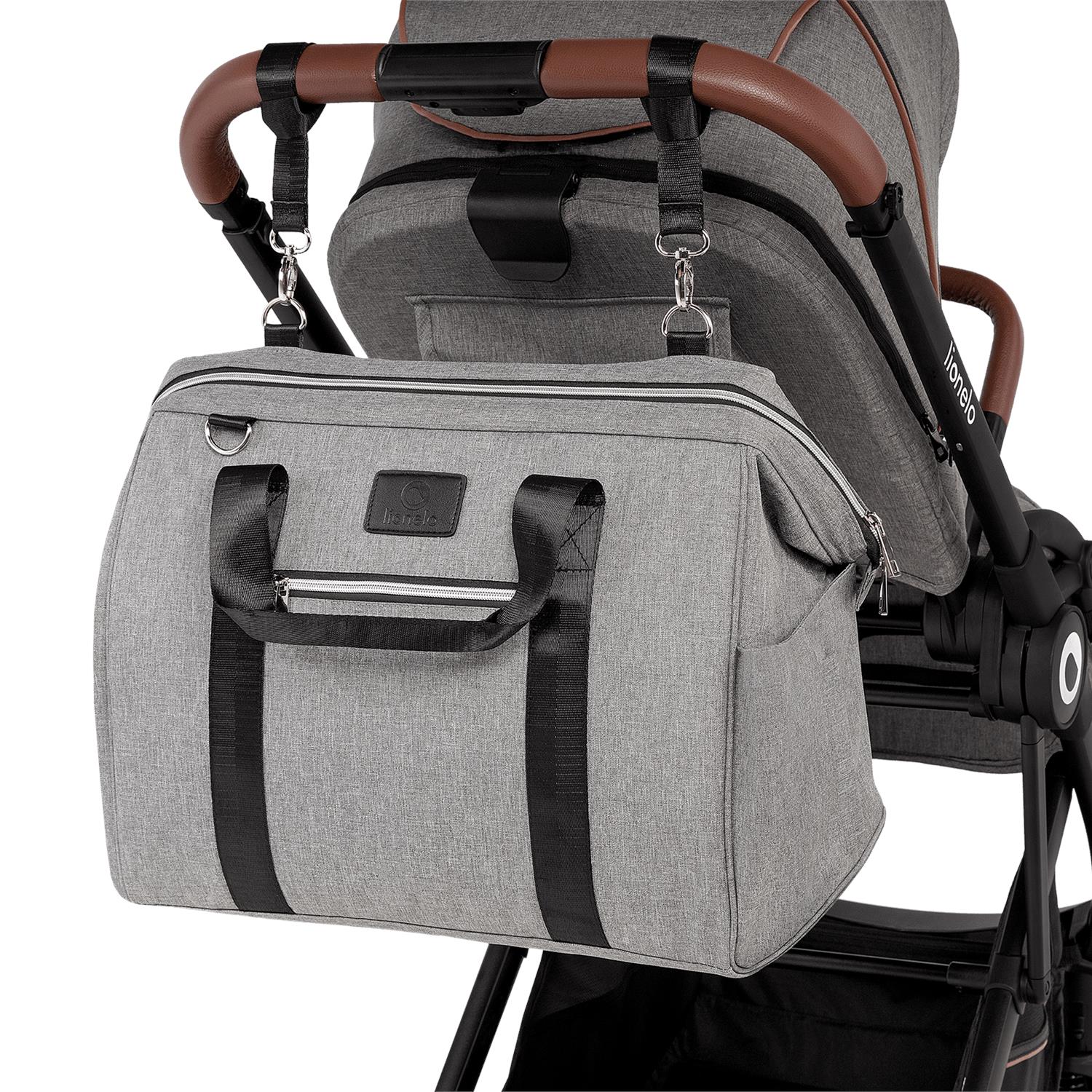 Sac à dos à langer pour poussette Ida GRIS Lionelo