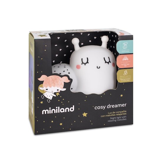 Miniland Veilleuse cosy dreamer Blanc  Miniland Veilleuse cosy dreamer Blanc