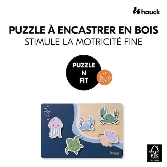 Hauck Puzzle à Encastrement Puzzle N Fit Sea 