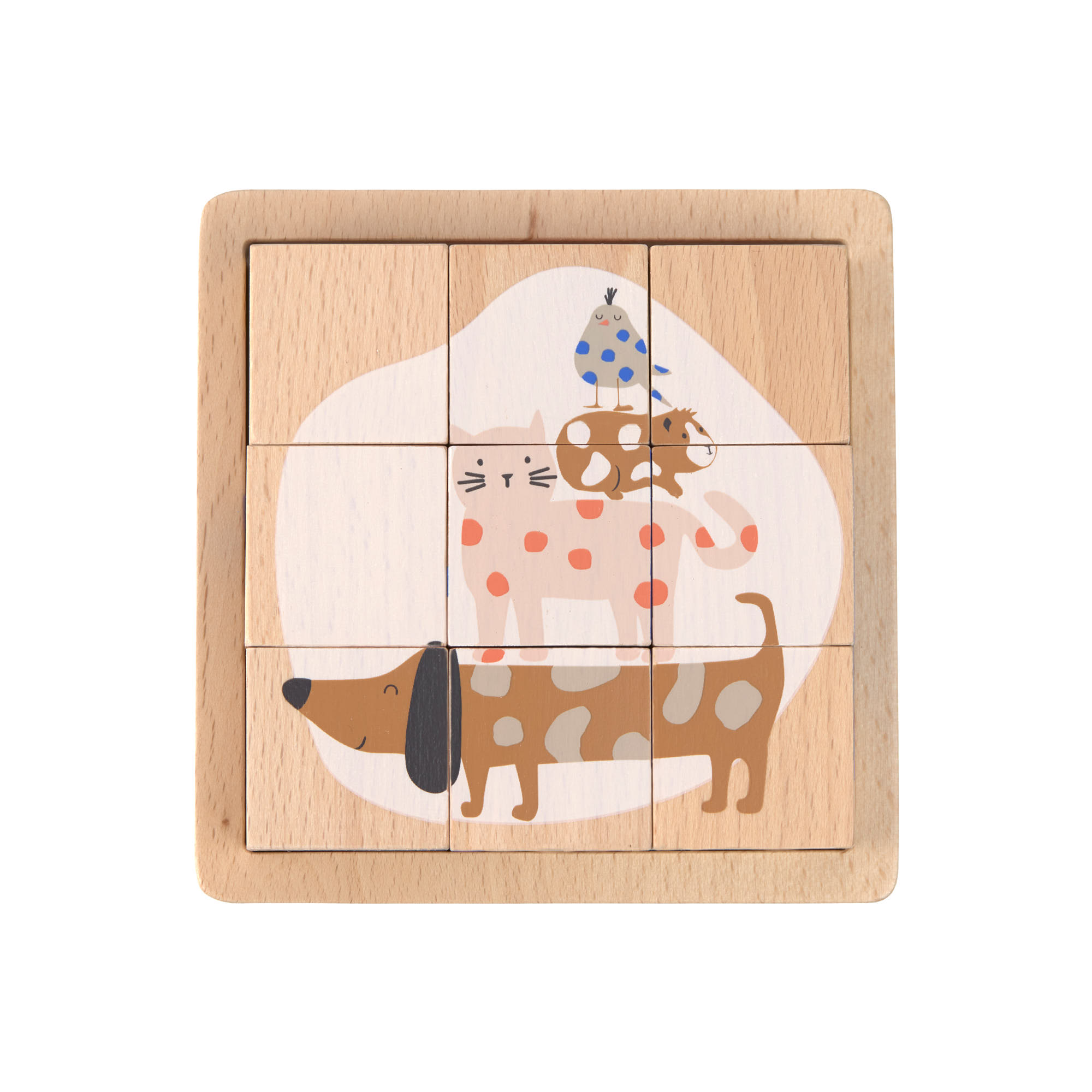 Cube Puzzle en bois Little Mateys MULTICOLORE Lässig