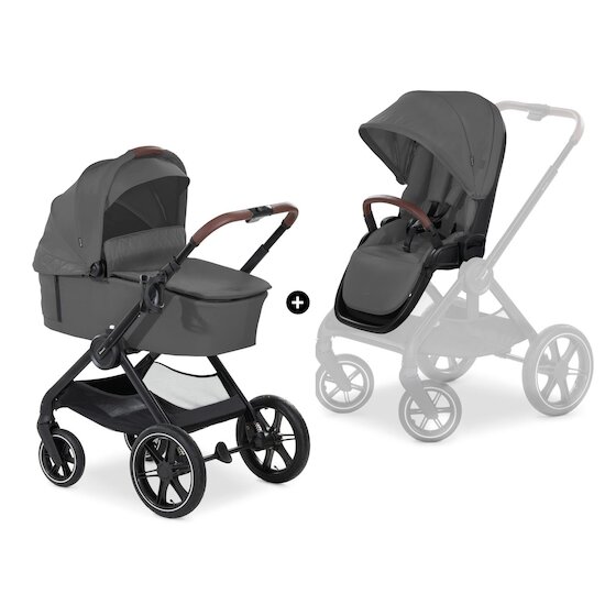 Hauck Poussette 2 En 1 Walk N Care Air Set Dark Grey 