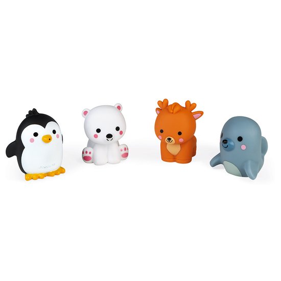Janod 4 gicleurs de bain Les animaux polaires   Janod 4 gicleurs de bain Les animaux polaires