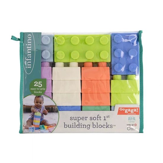 Infantino Mes Premières briques souples (25 pièces) Multicolore  Infantino Mes Premières briques souples (25 pièces) Multicolore