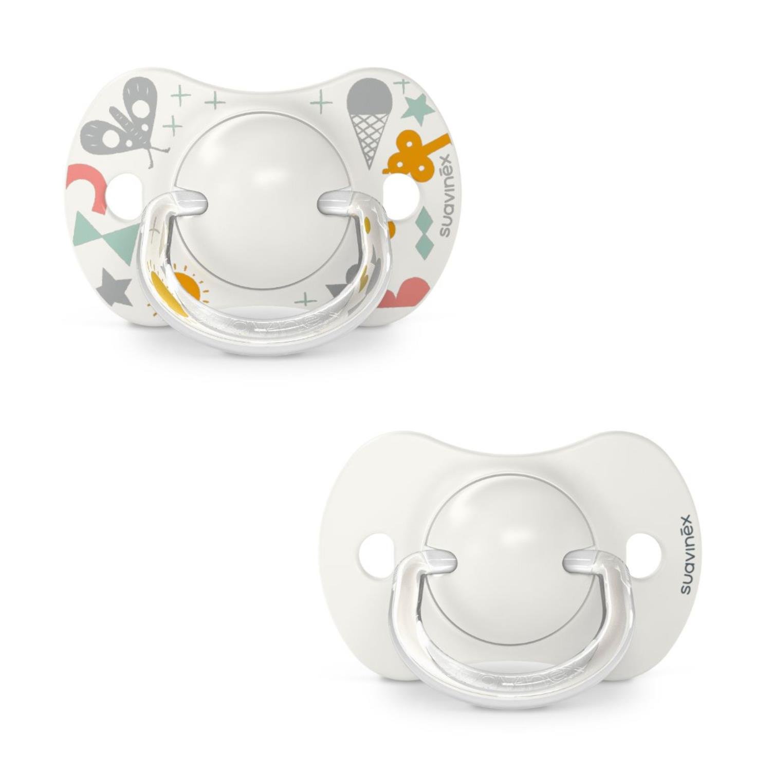 Suavinex - Lot de 2 sucettes symetriques walk in the park GRIS Suavinex