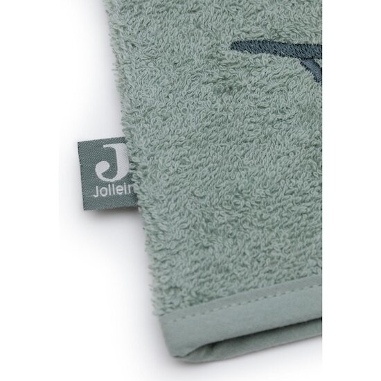 Jollein Gant de Toilette Éponge Croco Ash Green  Jollein Gant de Toilette Éponge Croco Ash Green