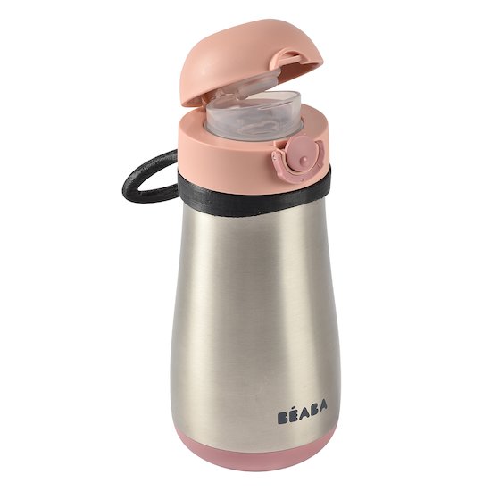 Béaba Gourde inox avec anse Old Pink 350 ml Béaba Gourde inox avec anse Old Pink 350 ml