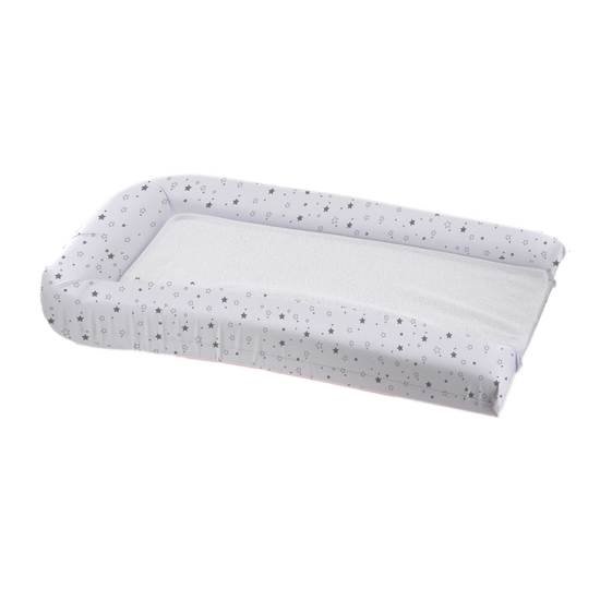 Domiva Matelas à langer PVC + 2 éponges amovibles Blanc Impr Etoiles 42x70 cm