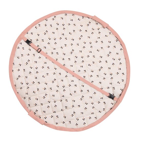 Moulin Roty Tapis de jeu / sac de rangement Après la pluie Rose/Crème 