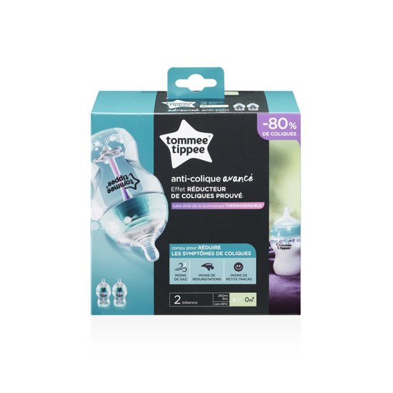 Tommee Tippee Biberon Anti-colique avancé Blanc  Tommee Tippee Biberon Anti-colique avancé Blanc