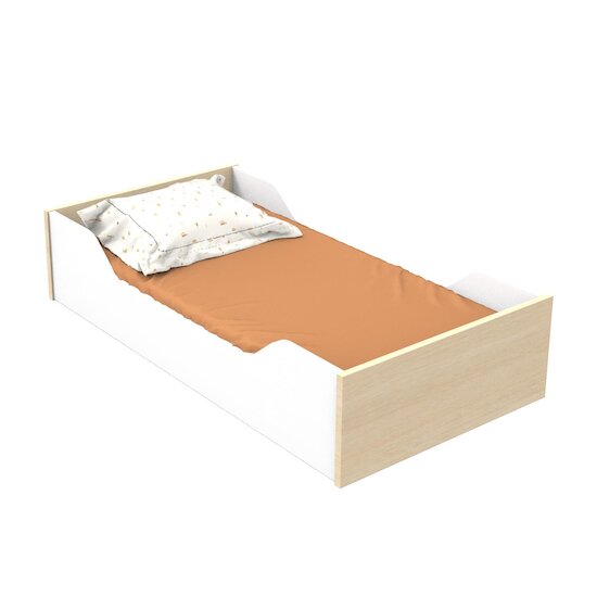 Sauthon Little big bed Nature Chêne Velours - Blanc 70x140 cm Sauthon Little big bed Nature Chêne Velours - Blanc 70x140 cm
