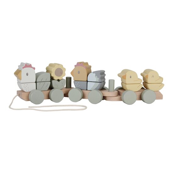 Little Dutch Train à blocs en bois FSC Little Farm 