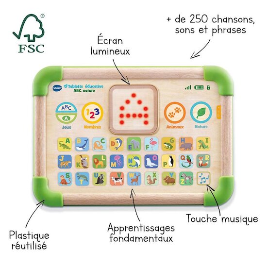 Vtech Baby Tablette éducative abc nature Marron 