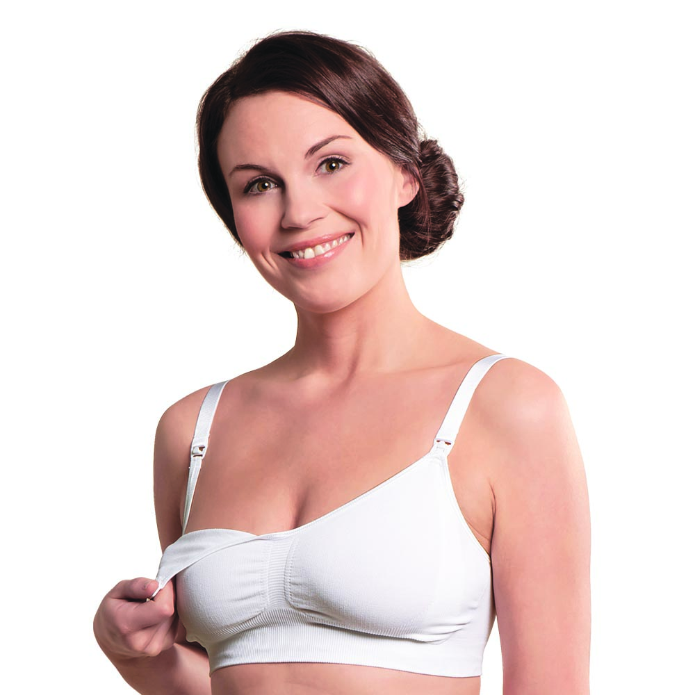Soutien gorge allaitement sans coutures BLANC Carriwell