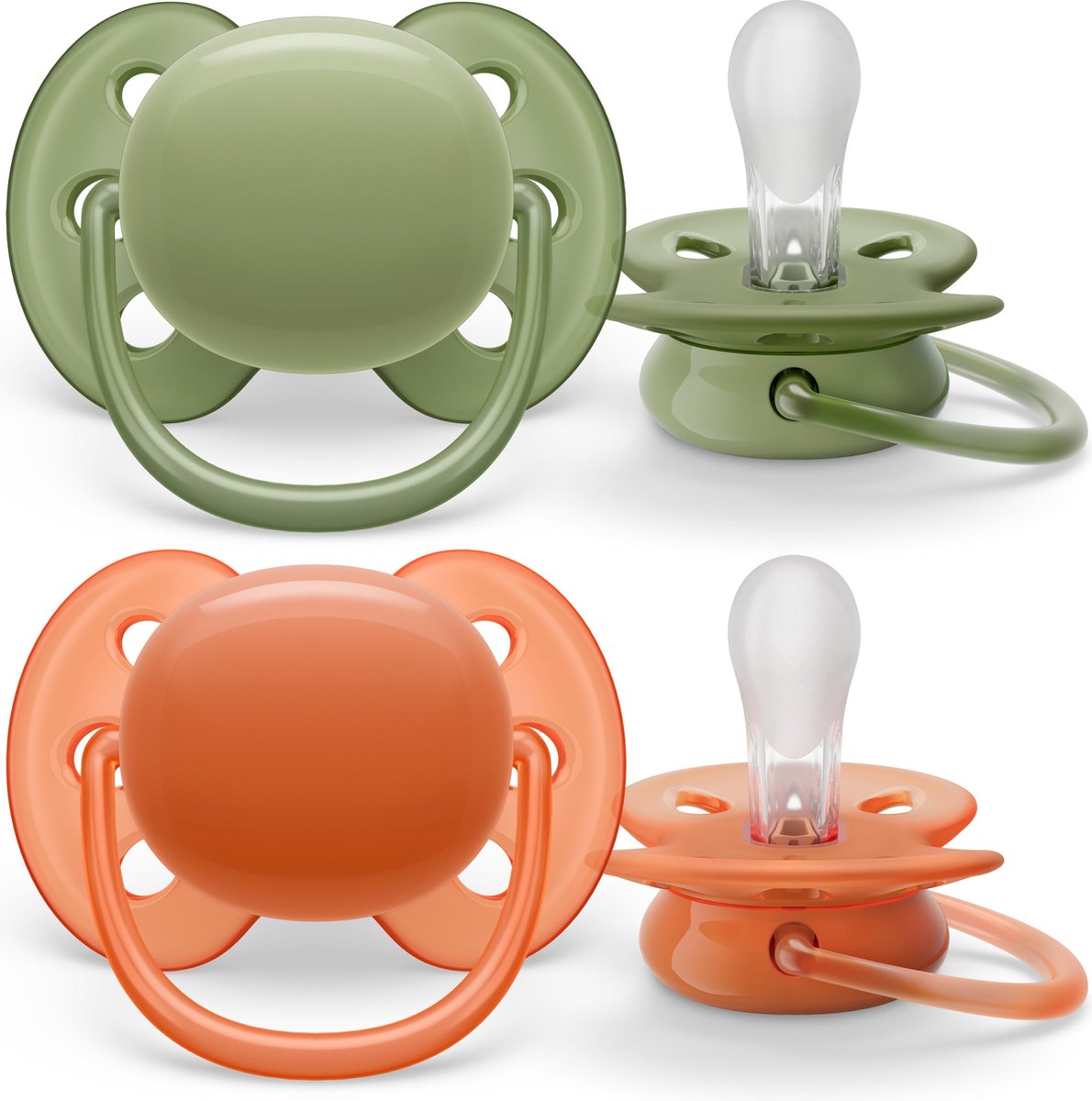 2 Sucettes Ultra Soft MULTICOLORE Philips Avent