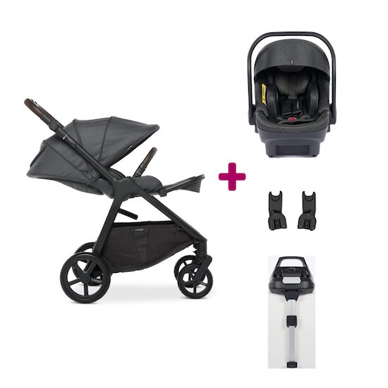 Mast swiss design Pack Poussette duo M7 Volcanic ash + adapateur + coque m.zero + base  