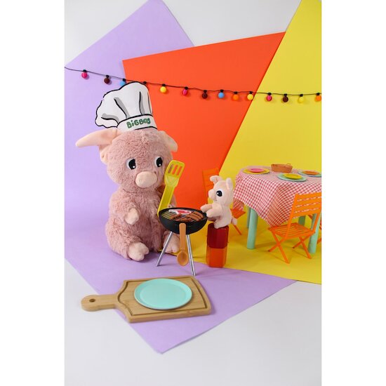 Les Déglingos Peluche Ptipotos Cochon Maman/Bebe Rose  Les Déglingos Peluche Ptipotos Cochon Maman/Bebe Rose