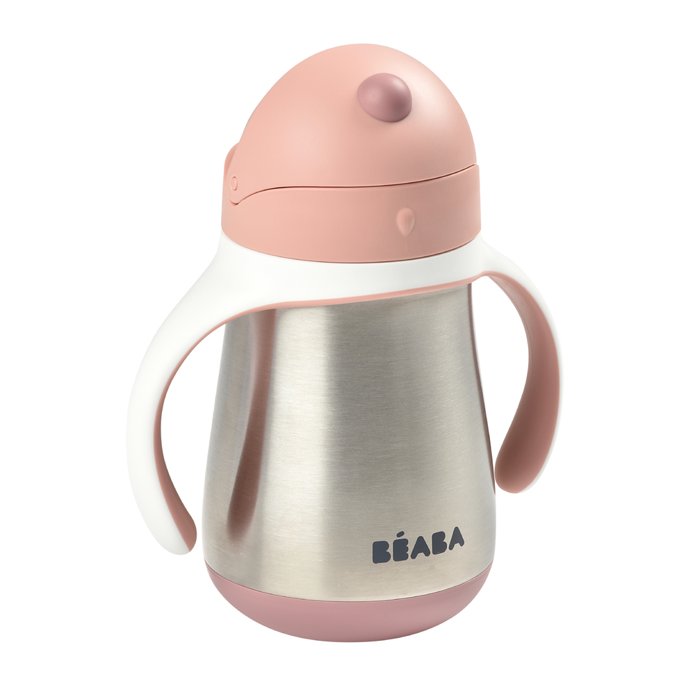 Beaba - Tasse paille inox ROSE Béaba